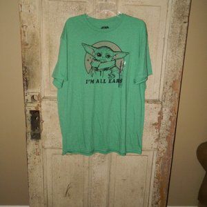 Star Wars Mad Engine Yoda I'm All Ears T-Shirt Tee Unisex Size XL (D20)